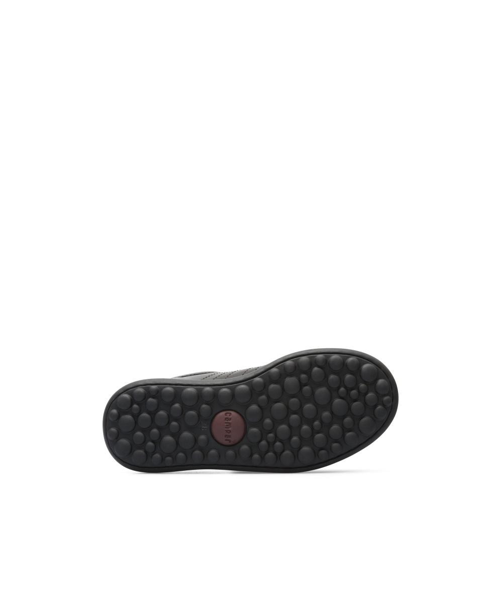 Zapatillas de piel de niño lisas con doble cierre adherente - Camper - Negro Negro-3