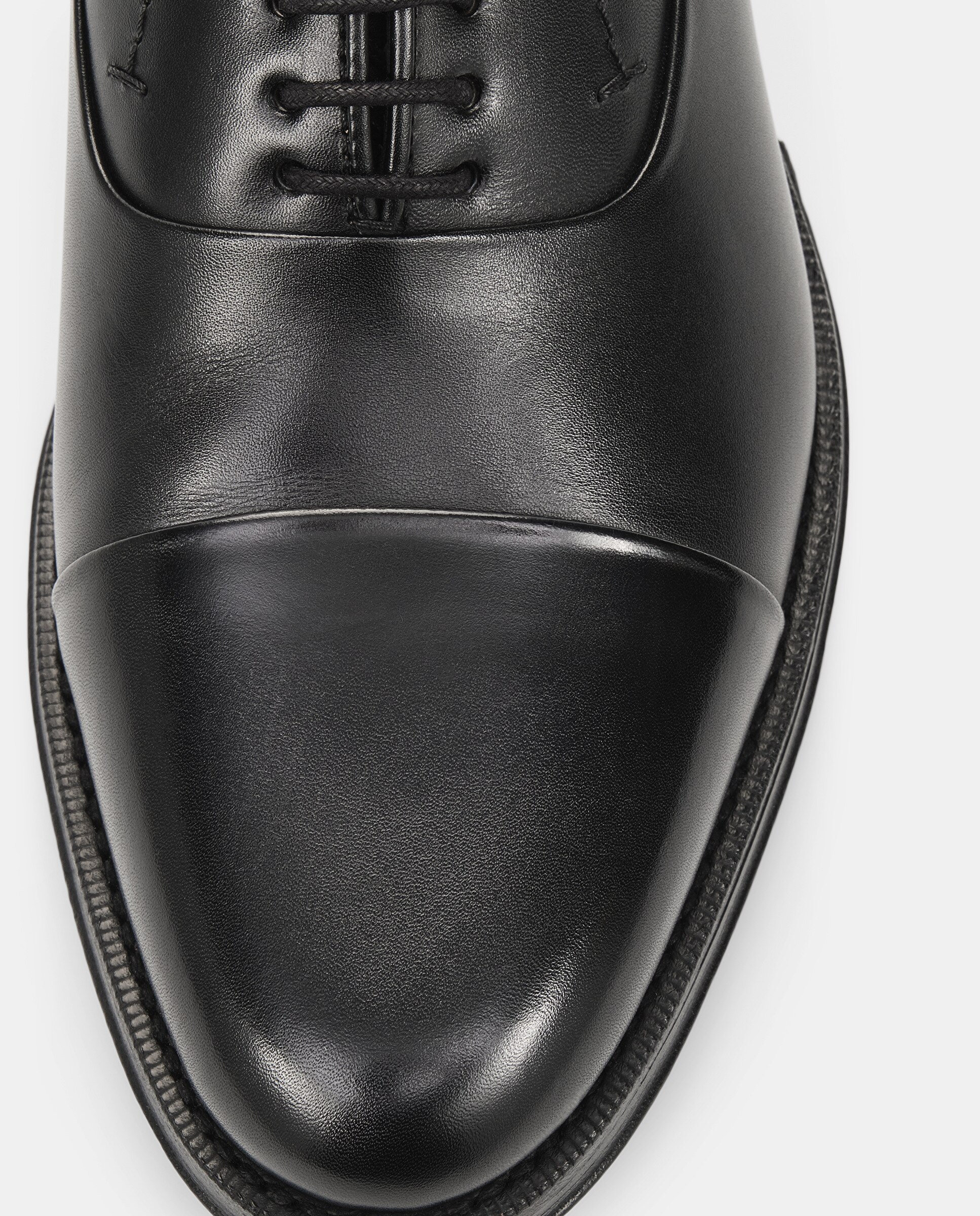 Zapatos oxford premium de piel de vacuno de hombre - Lottusse - Negro Negro-4
