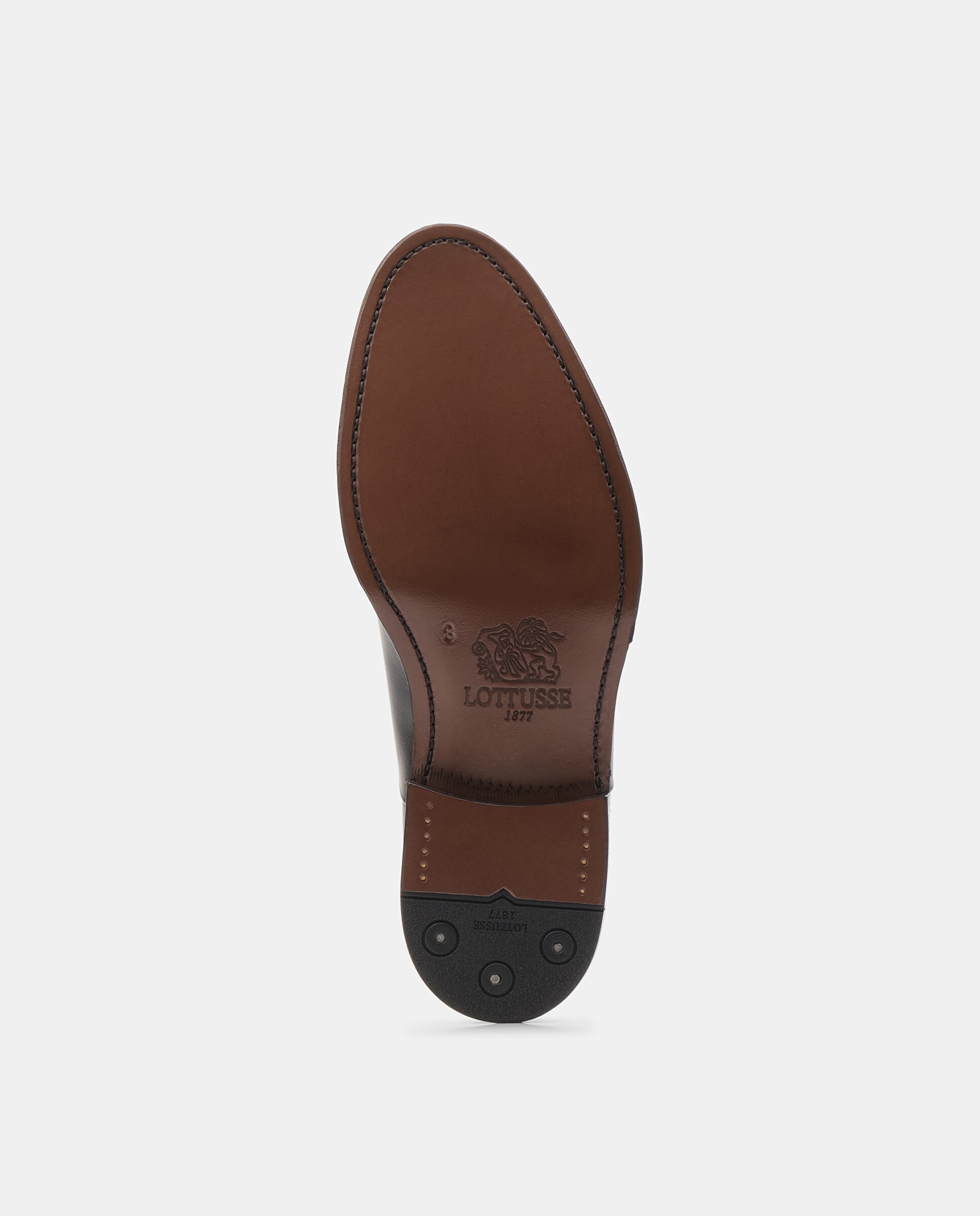 Zapatos oxford premium de piel de vacuno de hombre - Lottusse - Negro Negro-5