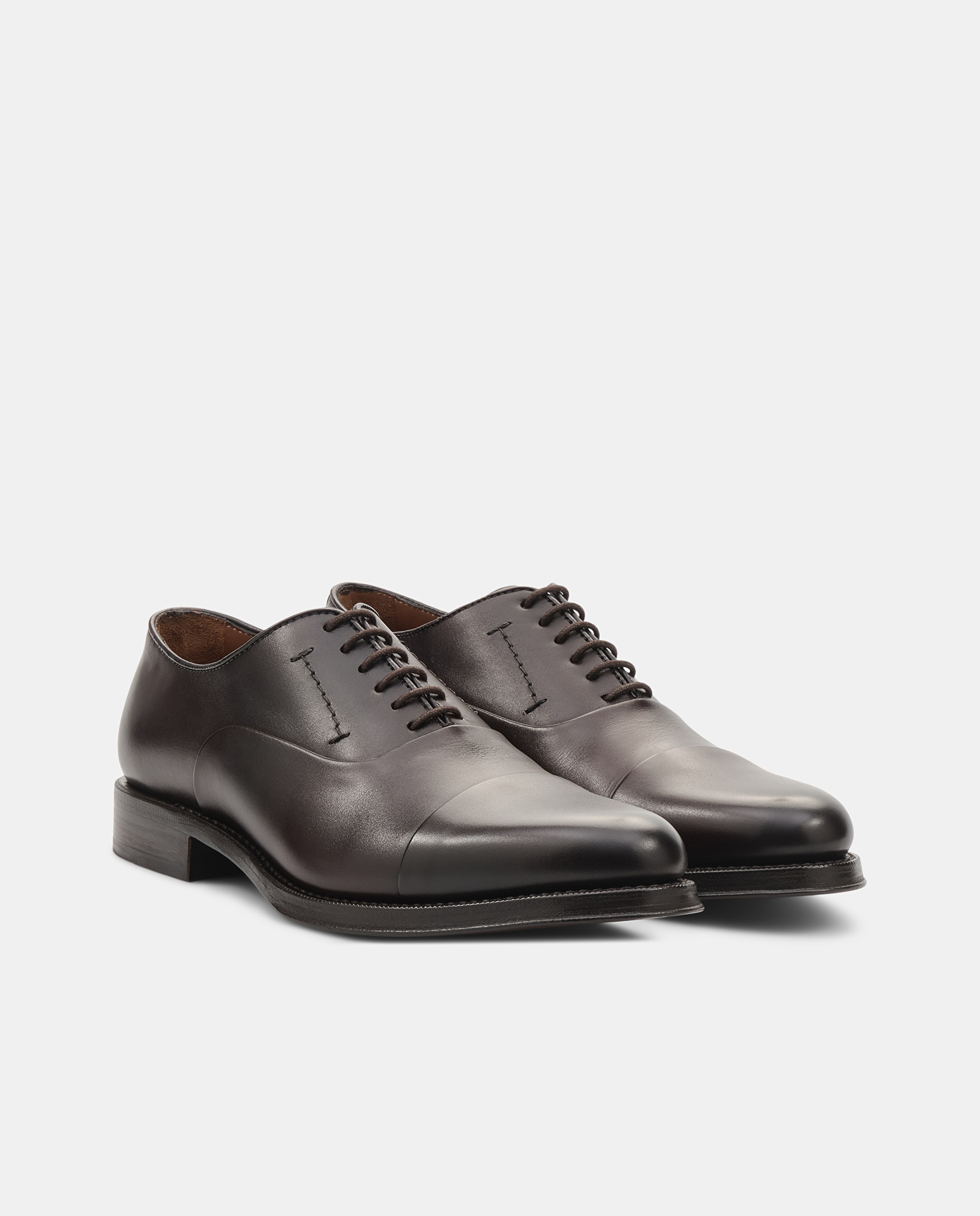 Zapatos oxford premium de piel de vacuno de hombre - Lottusse - Moka Moka-3