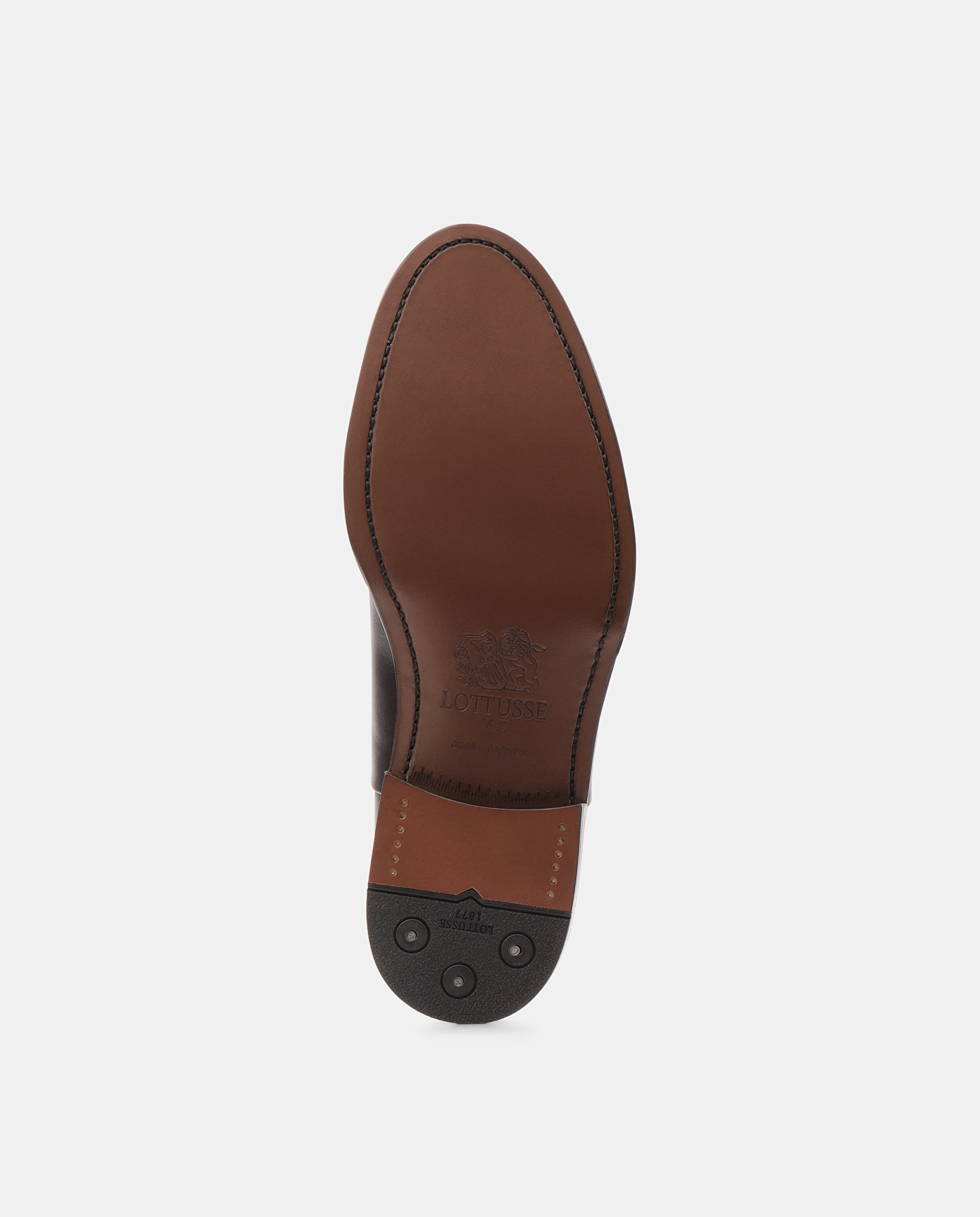 Zapatos oxford premium de piel de vacuno de hombre - Lottusse - Moka Moka-5