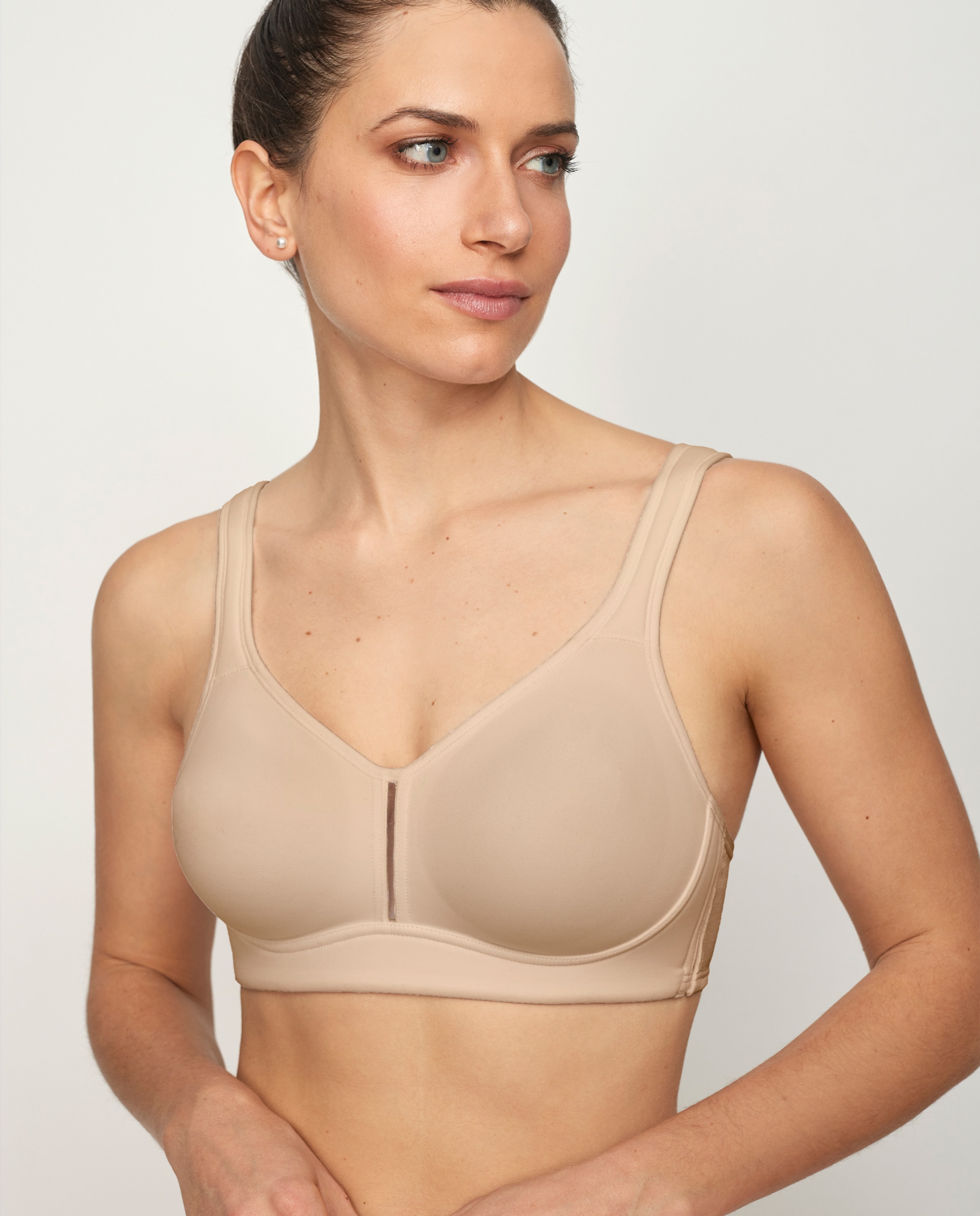 Sujetador de capacidad sin relleno y sin aros - Promise - Beige Beige-1