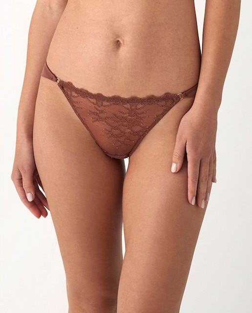 Imagen 0 de Braga bikini de encaje color toffee