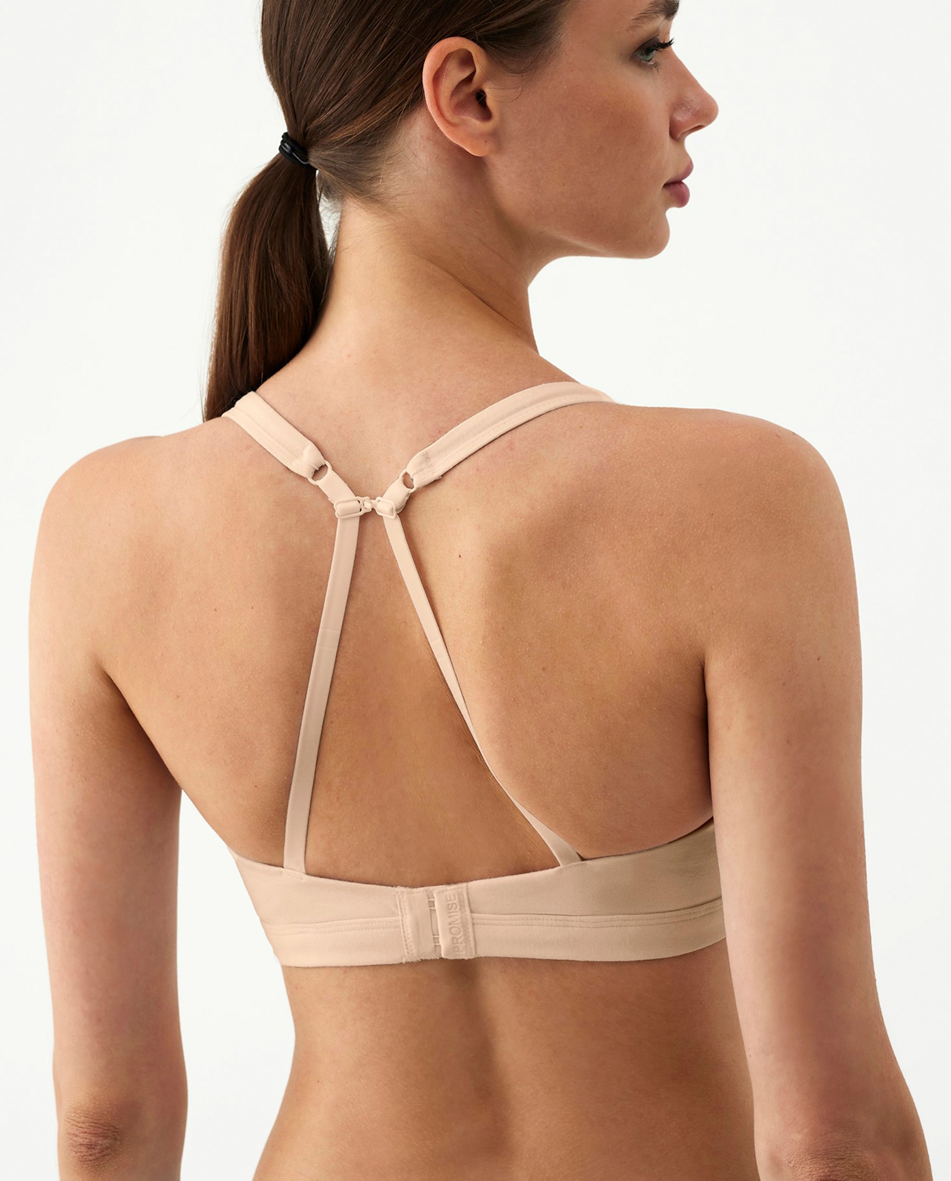Sujetador halter de algodón sin aros - Promise - Beige Beige-3