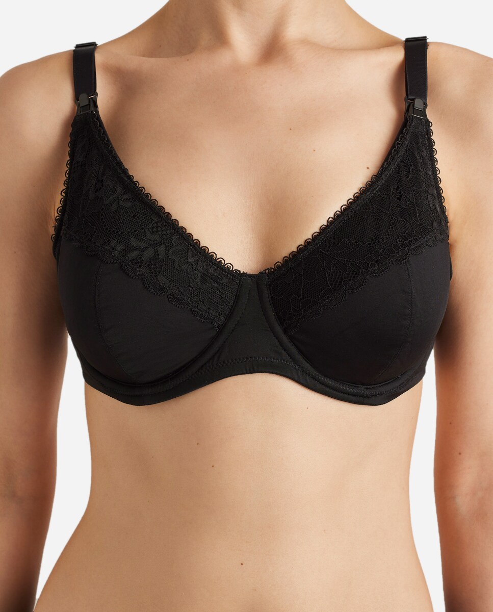 Sujetador de lactancia con aro y detalle de encaje · Promise · El