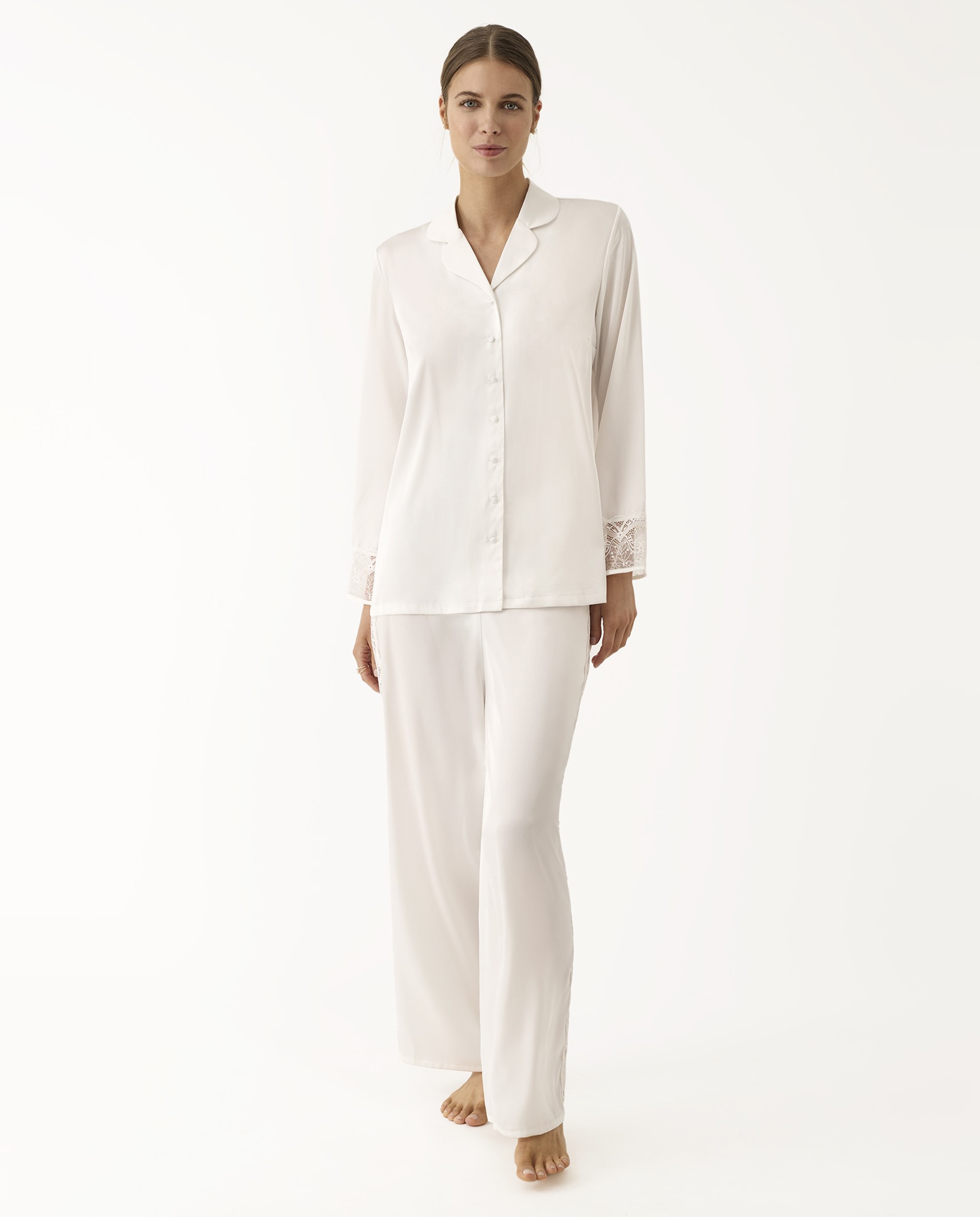 Pijama completo lencero Belleza - Promise - Blanco roto Blanco roto-1