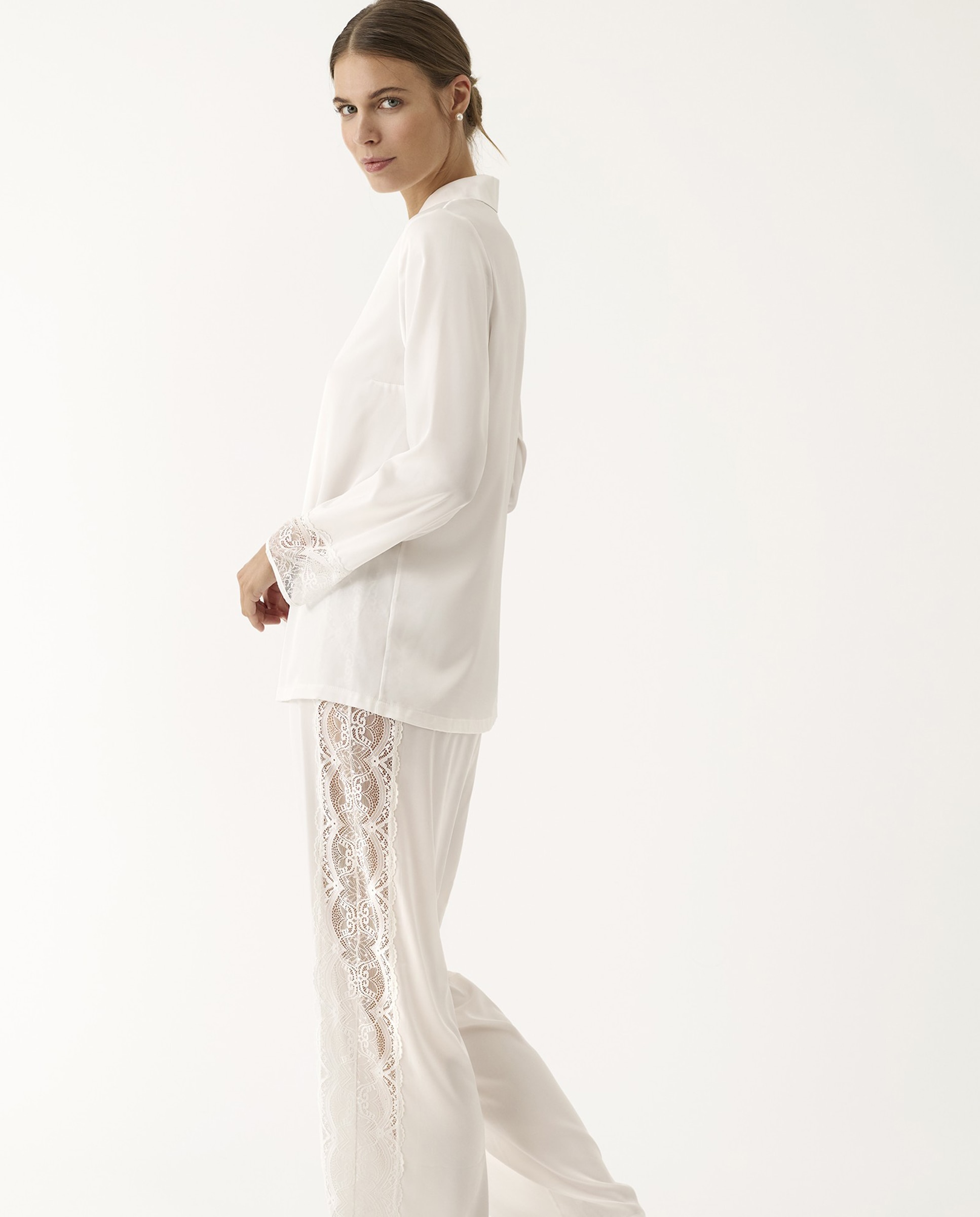 Pijama completo lencero Belleza - Promise - Blanco roto Blanco roto-2