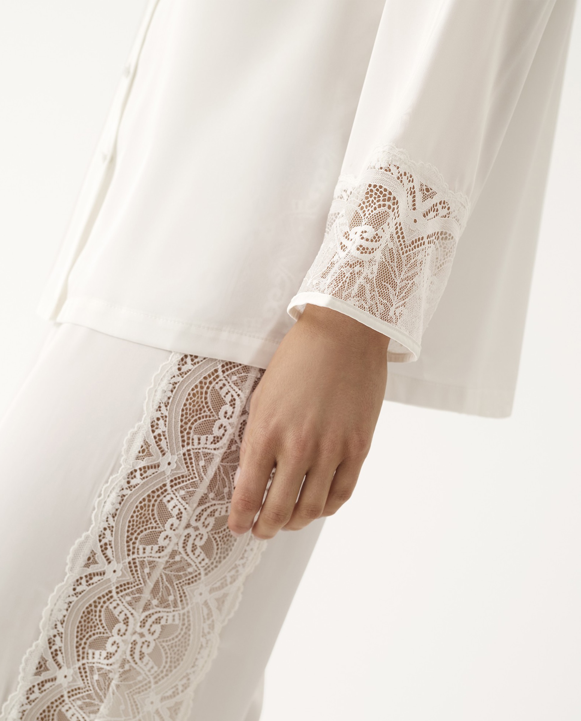 Pijama completo lencero Belleza - Promise - Blanco roto Blanco roto-3