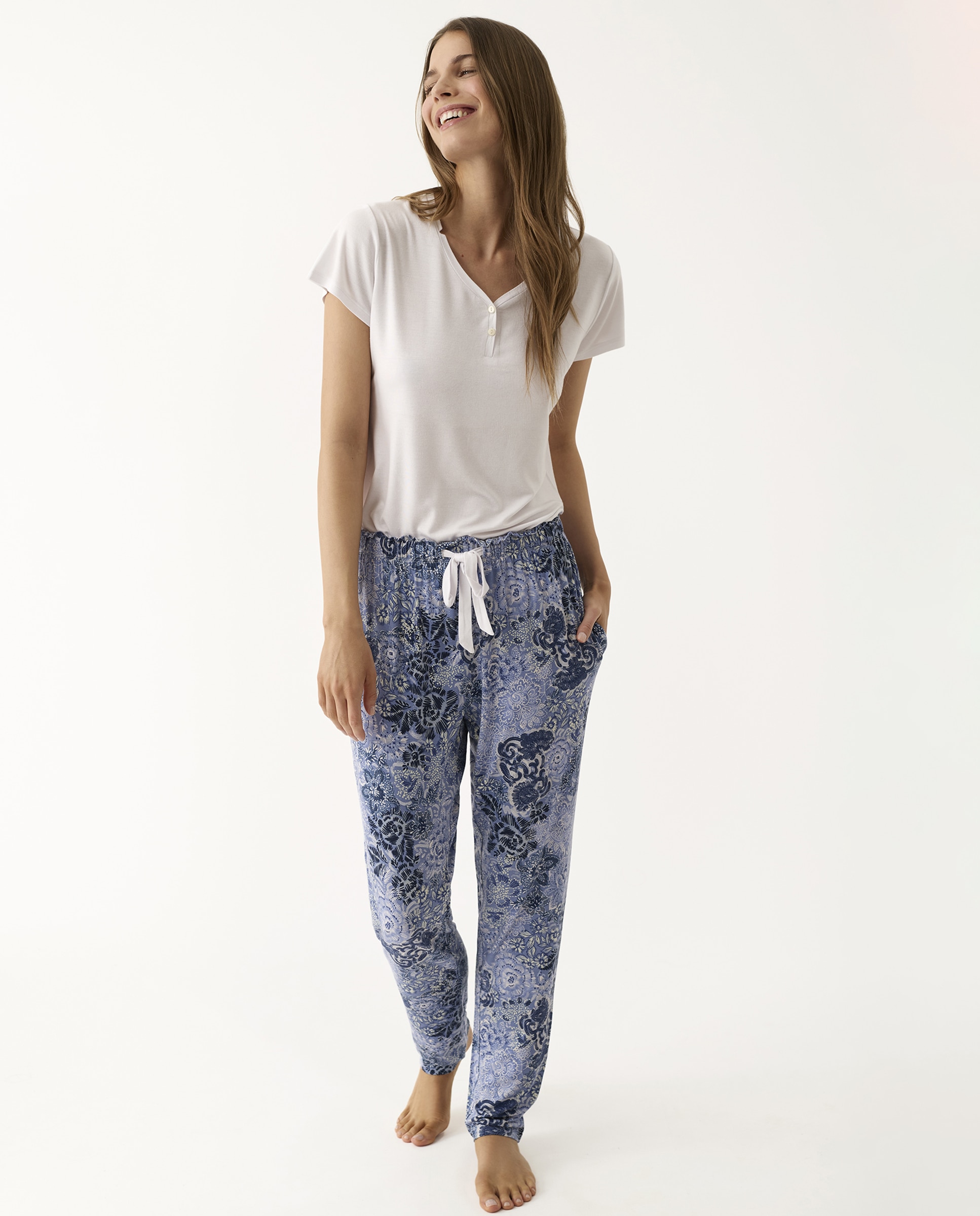 Imagen 0 de Pijama capri Serenity Blanco