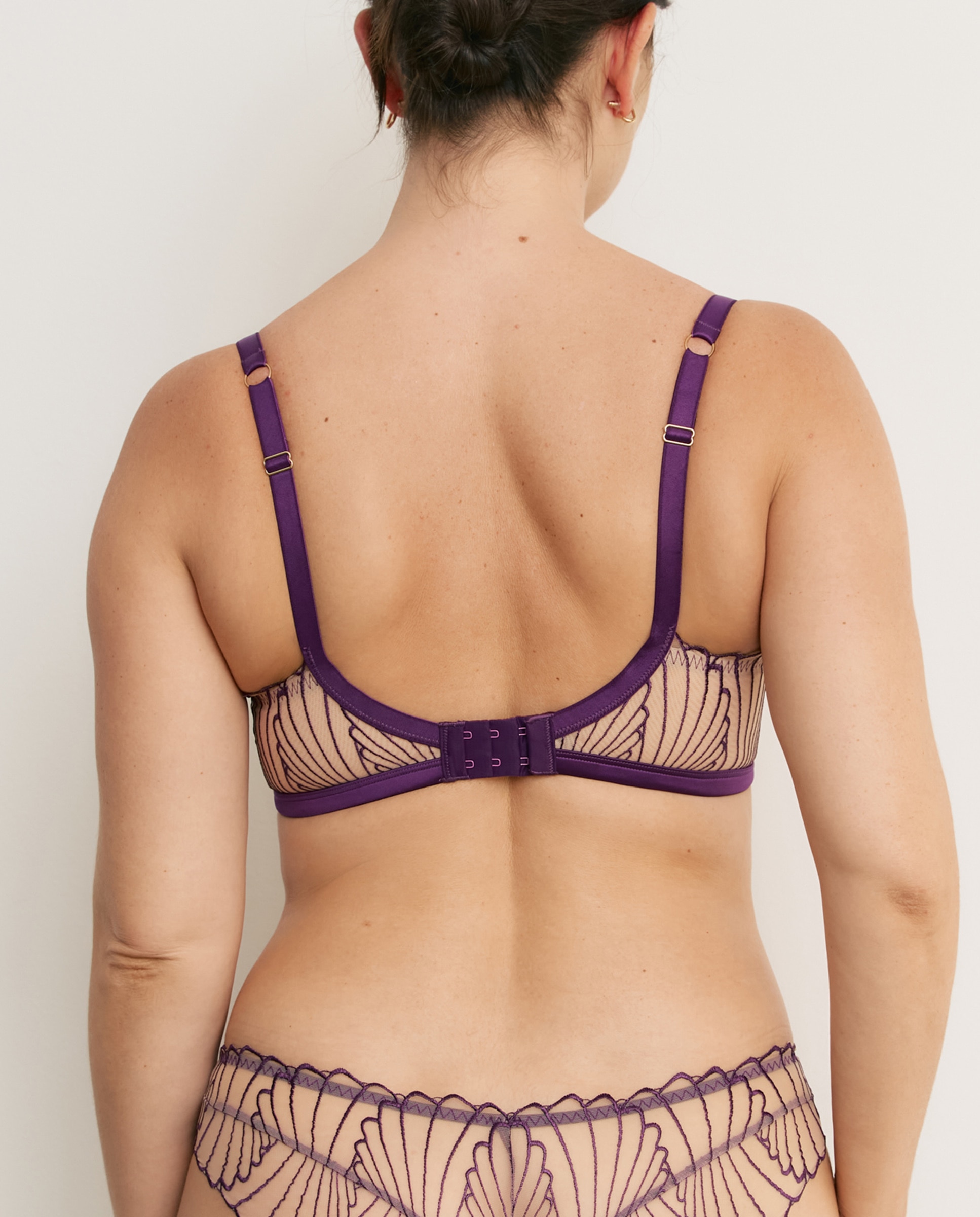 Sujetador con aro de mujer con copa de foam y tul - Promise - Violeta Violeta-4