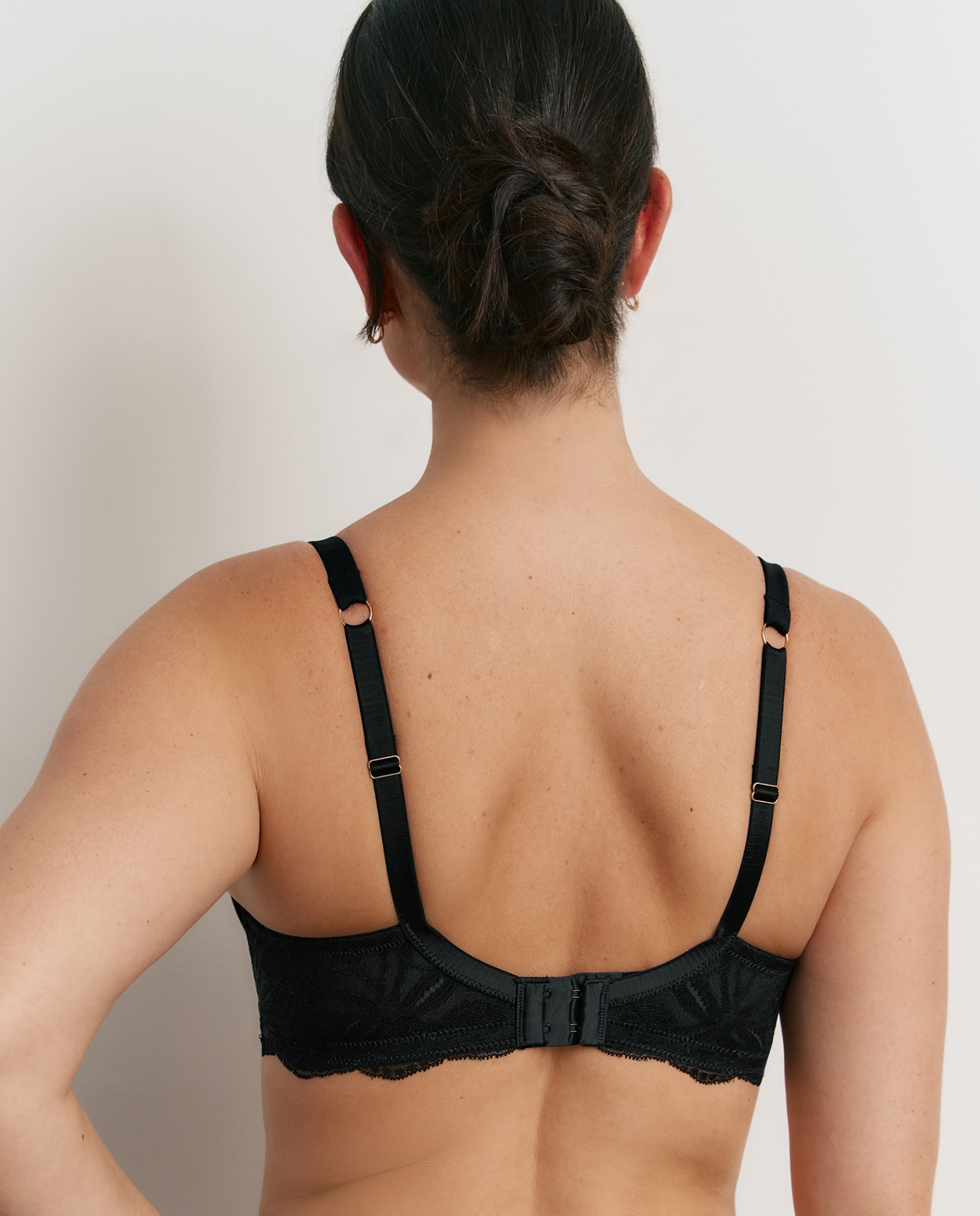 Sujetador con aro de mujer con copa de foam y encaje - Promise - Negro Negro-2