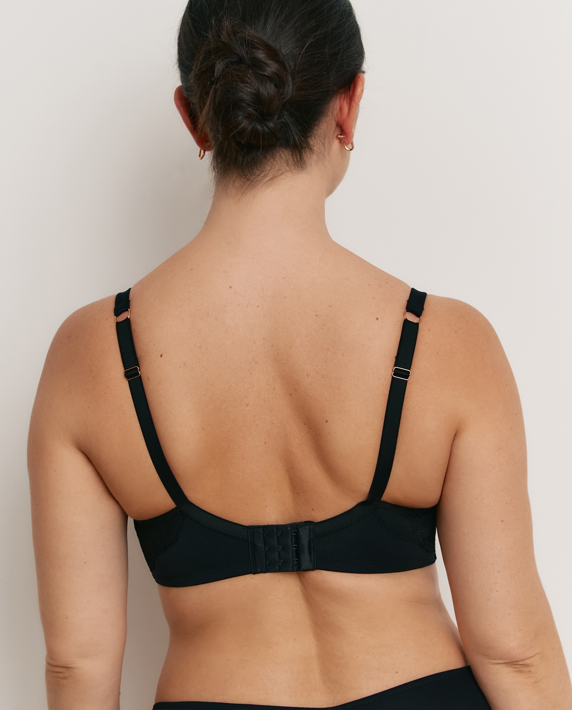 Sujetador con aro de mujer con copa de foam y gran capacidad - Promise - Negro Negro-2