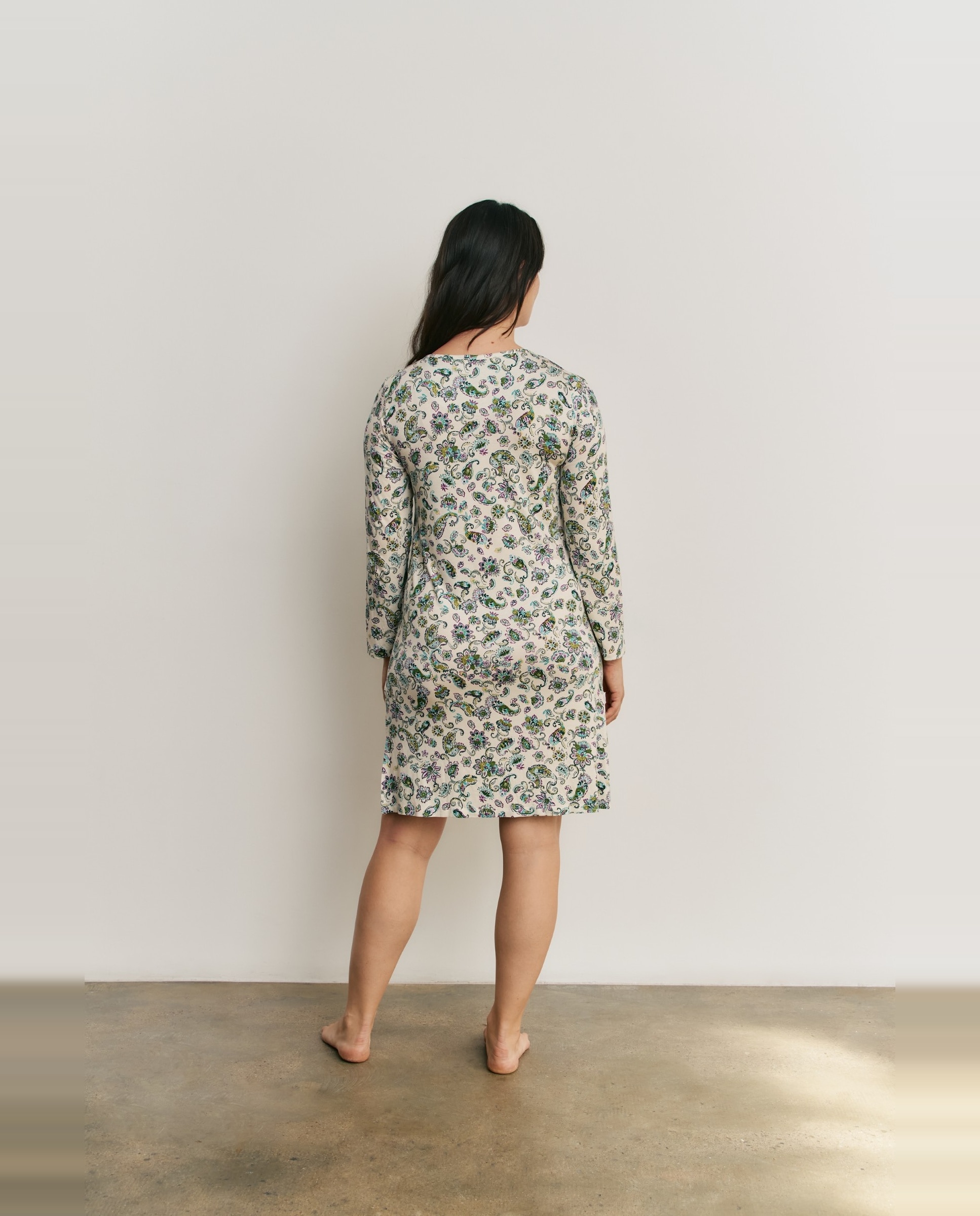 Camisón de mujer con manga larga y estampado - Promise - Esmeralda Esmeralda-2