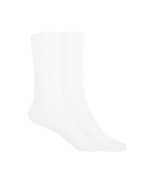 Imagen 0 de Pack de 2 pares de calcetines de mujer de bambú canalé con puño no aprieta