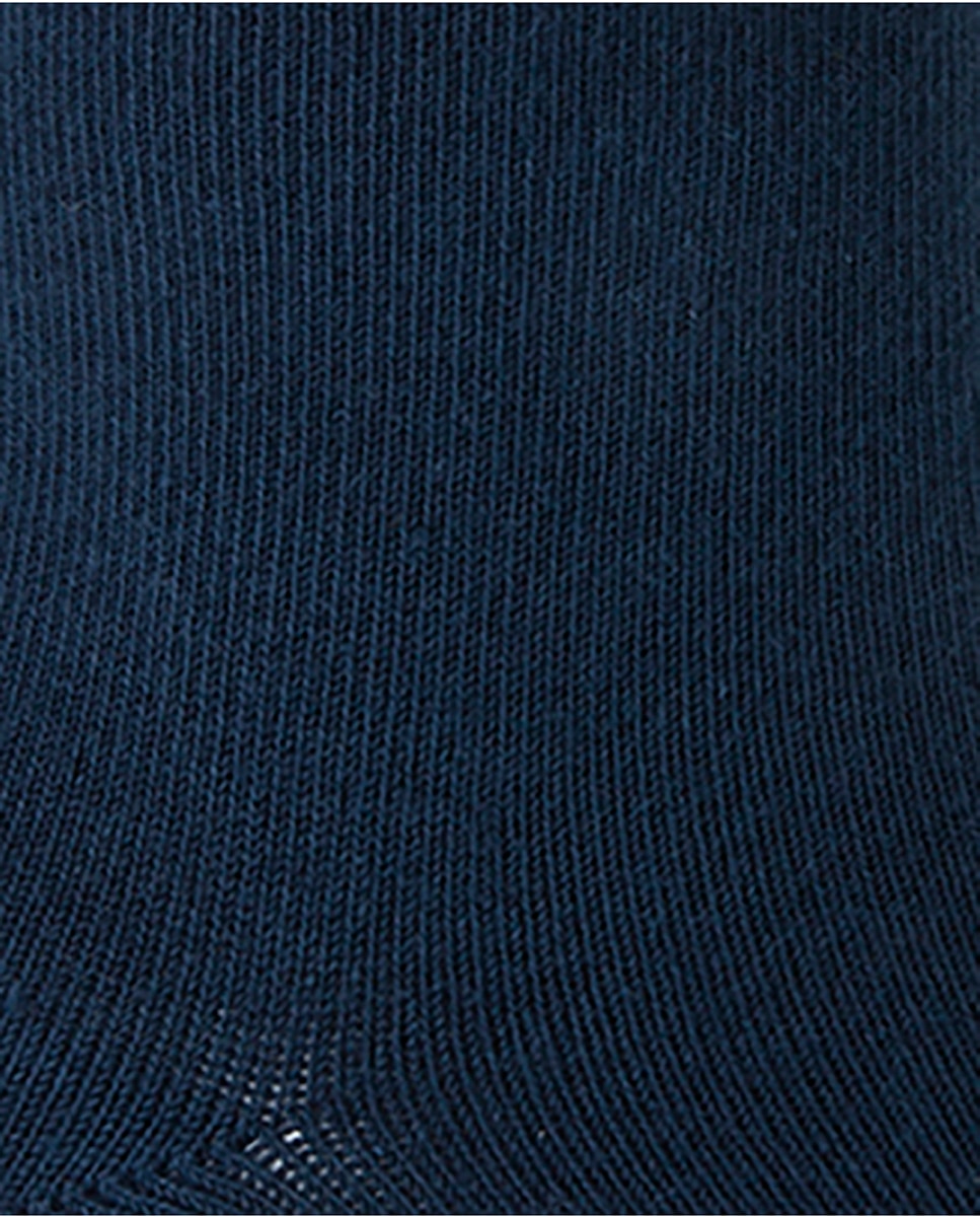 Pack de 2 pares de calcetines de mujer de bambú lisos - Punto Blanco - Azul marino Azul marino-2