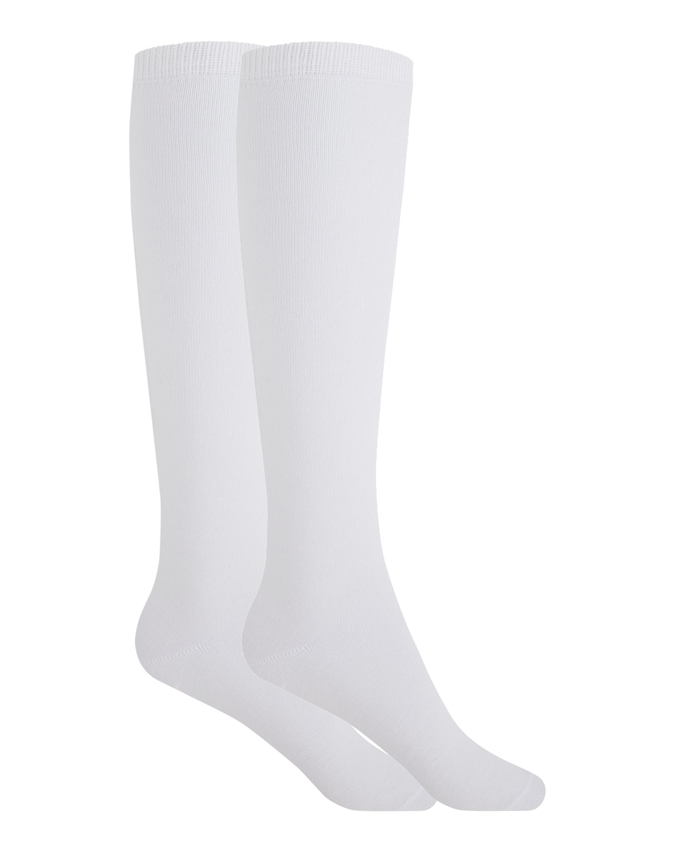 Imagen 0 de Pack de 2 pares de calcetines en bambú liso Blanco