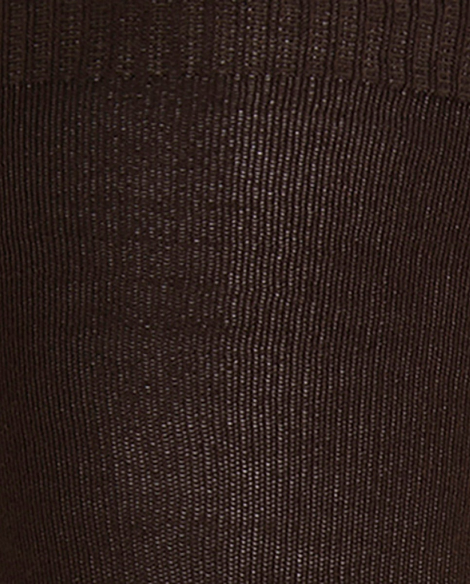 Pack de 2 pares de calcetines de algodón lisos - Punto Blanco - Marrón oscuro Marrón oscuro-2