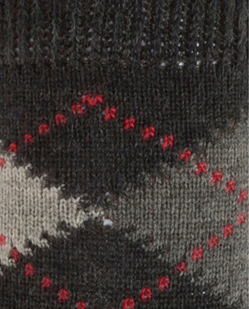 Imagen 2 de Calcetín corto de orlón con intarsia - Punto Blanco - Verde oscuro Verde oscuro