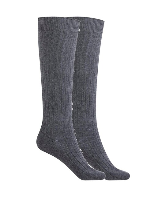 Imagen 0 de Pack de 2 pares de calcetines de algodón de canalé