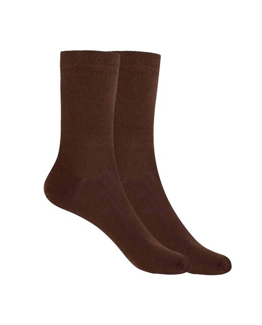 Imagen 0 de Pack de 2 pares de calcetines de mujer de algodón lisos