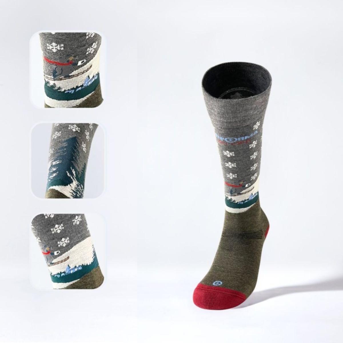 Calcetines de esquí y snow unisex Sierra Nevada Enforma - Gris oscuro Gris oscuro-3