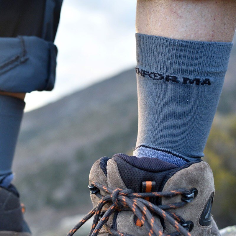 Imagen 4 de Calcetines de trekking unisex Montblanc Enforma - Azul / Gris Azul / Gris