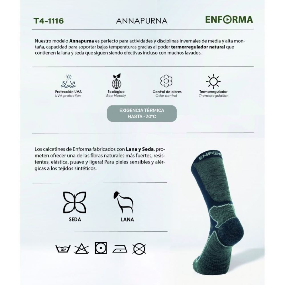 Imagen 6 de Calcetines de trekking unisex Annapurna Enforma - Gris oscuro Gris oscuro