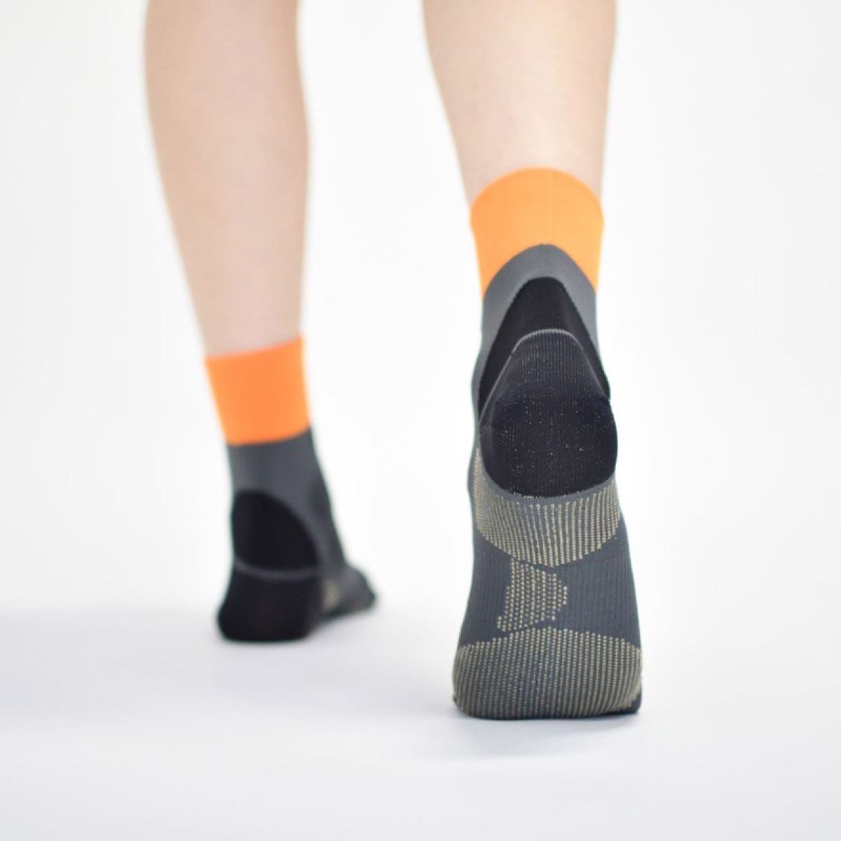 Calcetines de running unisex Hamburgo Enforma - Gris / Naranja Gris / Naranja-3