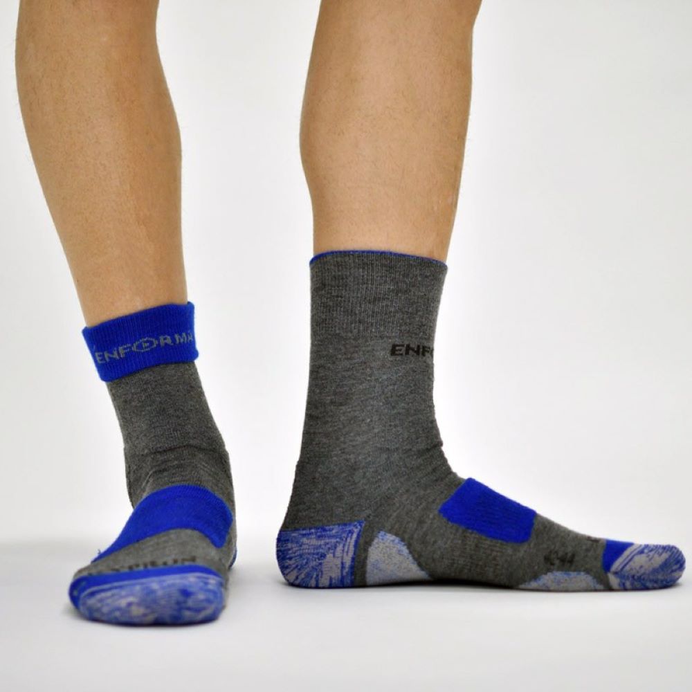 Calcetines de trekking unisex Mulhacén Enforma - Gris / Azul Gris / Azul-3