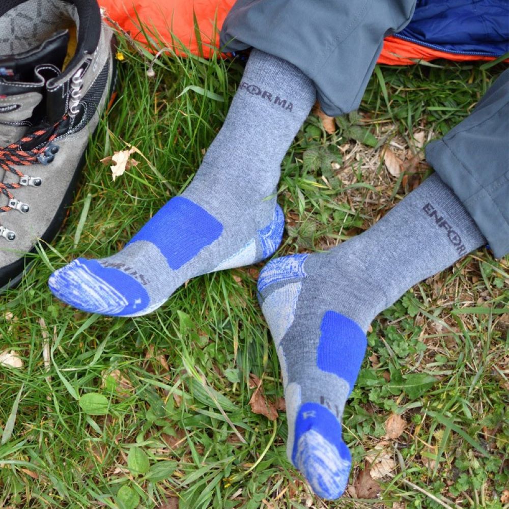 Calcetines de trekking unisex Mulhacén Enforma - Gris / Azul Gris / Azul-4