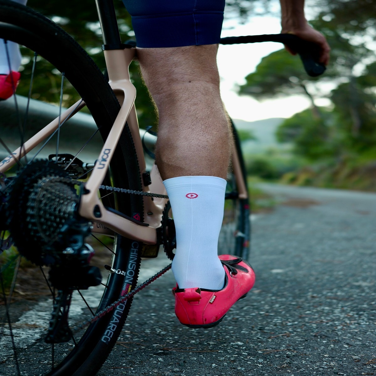 Calcetines de ciclismo unisex Ready Enforma - Blanco Blanco-3