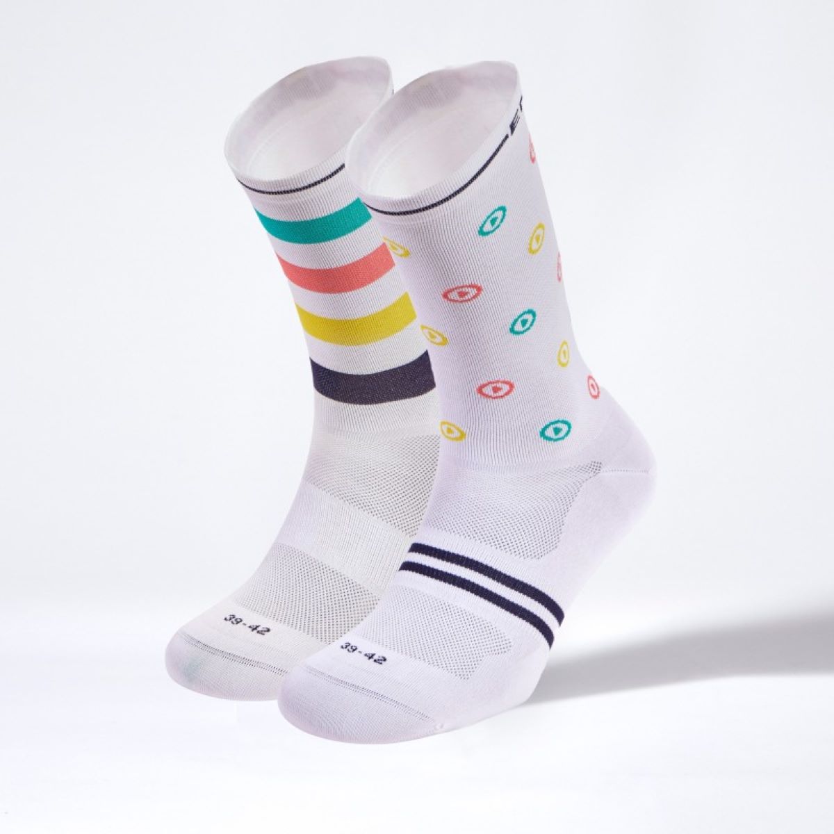 Enforma Calcetines de ciclismo unisex Play Blanco