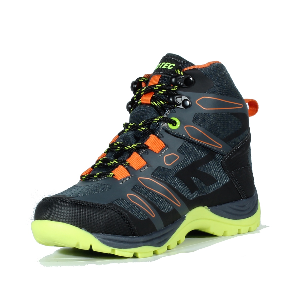 Botas de montaña de niños Toubkal Mid WP Junior Hi-Tec - Negro / Naranja Negro / Naranja-3
