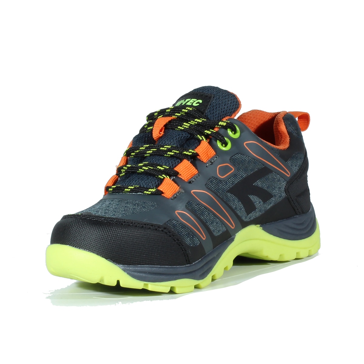 Zapatillas de montaña de niños Toubkal Low WP Junior Hi-Tec - Negro / Naranja Negro / Naranja-3