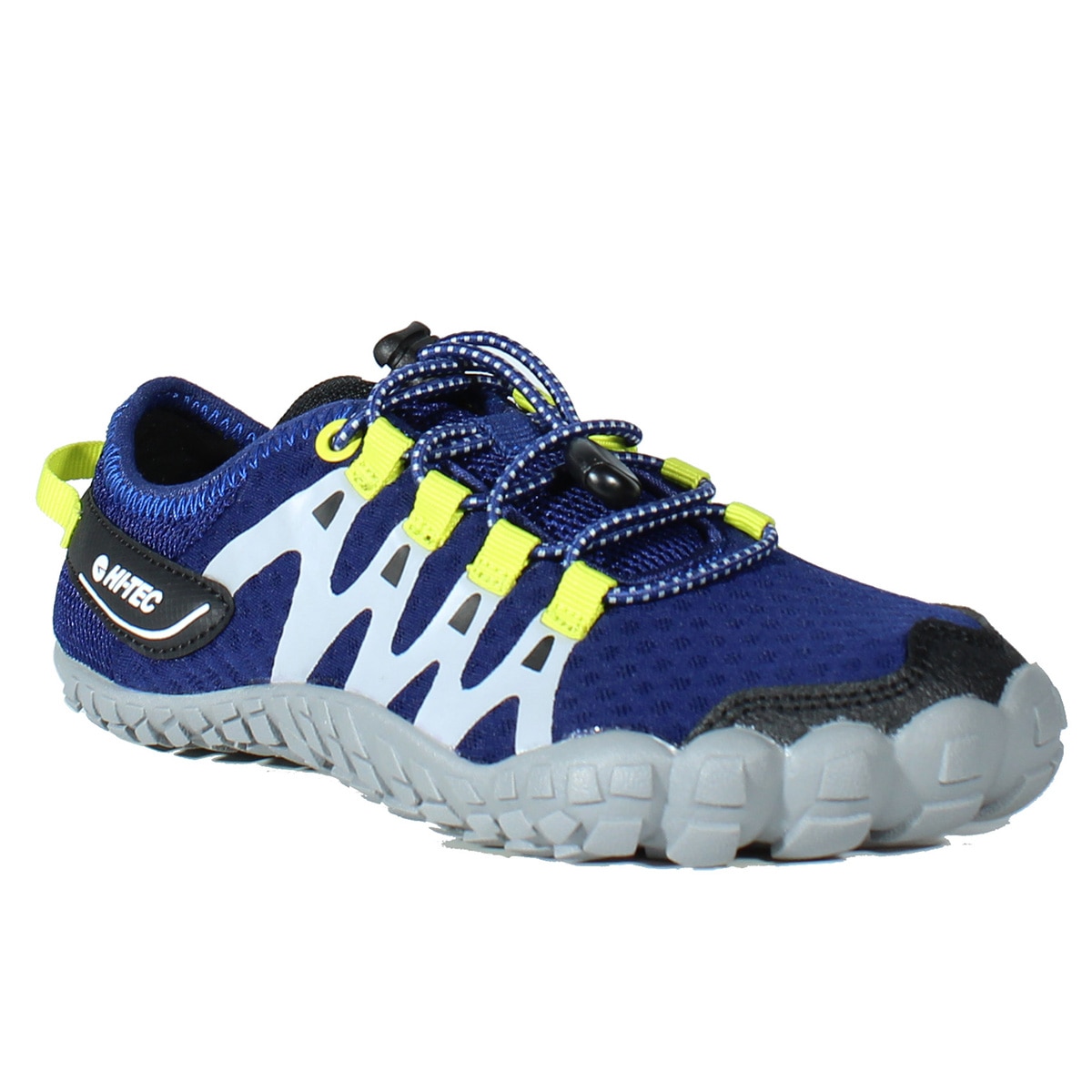Zapatillas barefoot de montaña de niños Abyss Junior Hi-Tec - Azul / Verde Azul / Verde-8