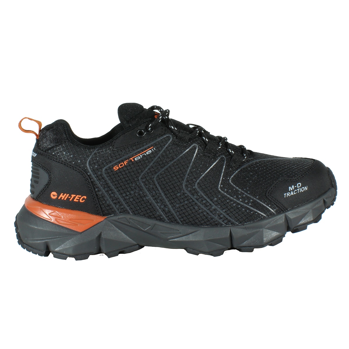 Hi-Tec Zapatillas de montaña de hombre Kinyeti WP Negro / Naranja