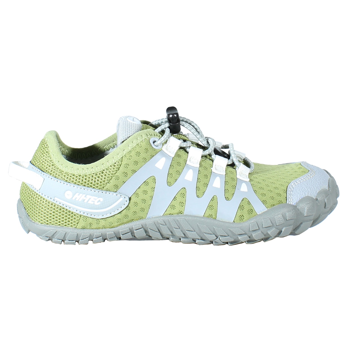Zapatillas barefoot de montaña de niños Abyss Junior Hi-Tec - Verde Verde-1