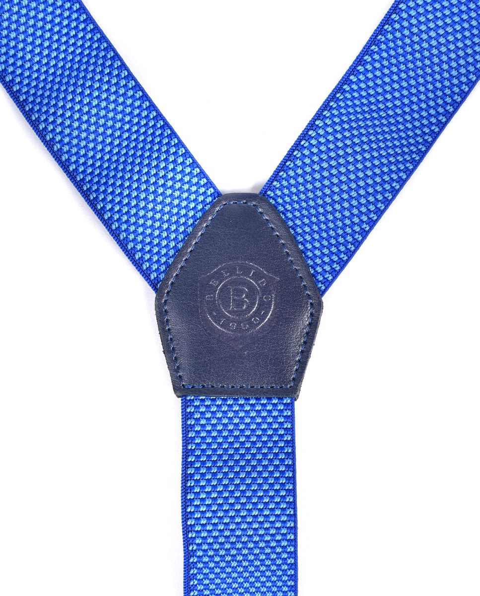 Tirantes de hombre con micromotivos azules y cierre de pinzas - Miguel Bellido - Azul Azul-2