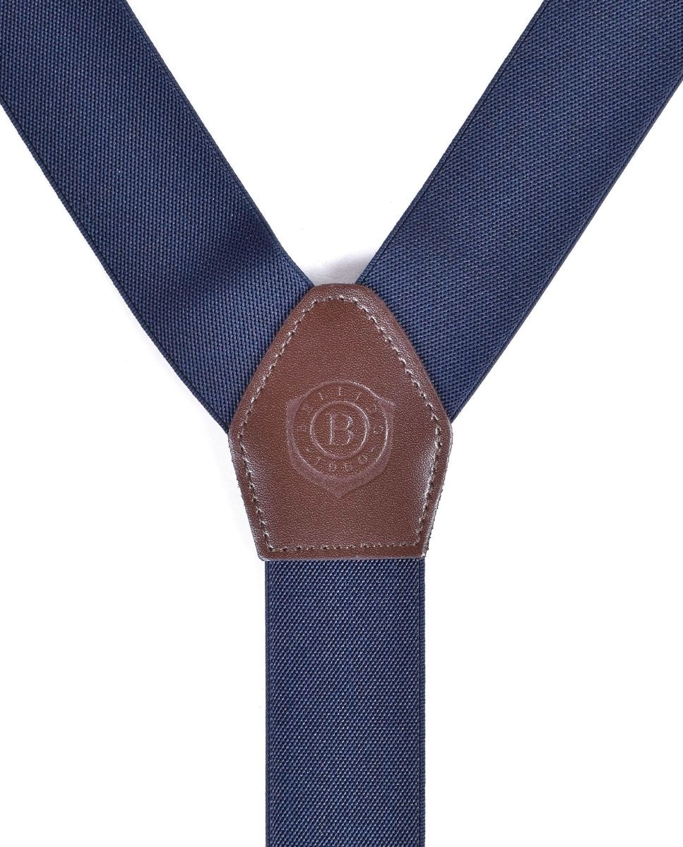 Tirantes de hombre en color azul marino con cierre para botones y