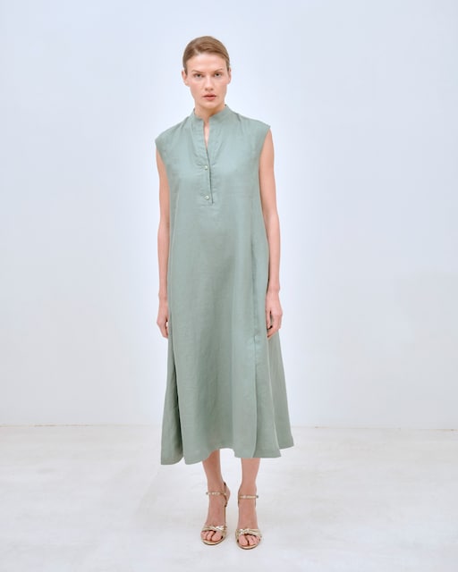 Imagen 0 de Vestido de mujer 100% lino sin mangas