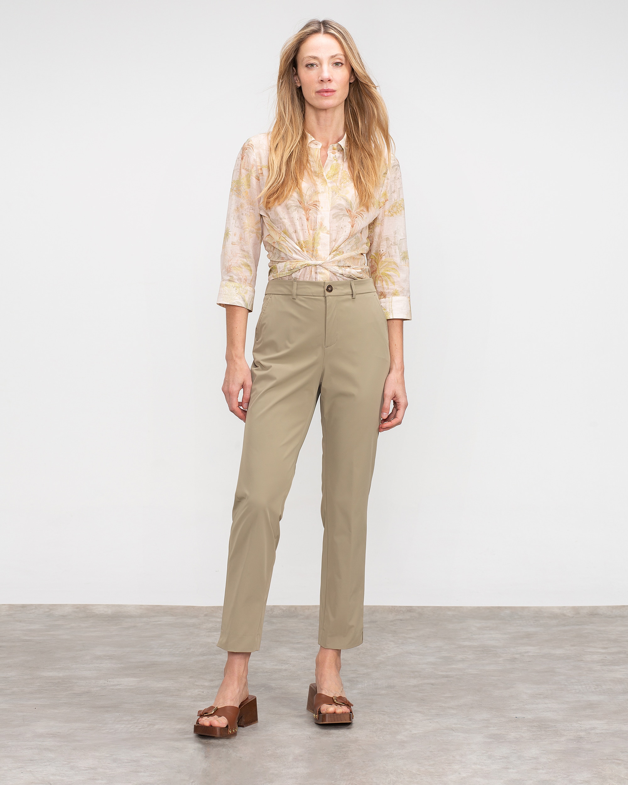Lasserre - Pantalones rectos de mujer tobillero recto.