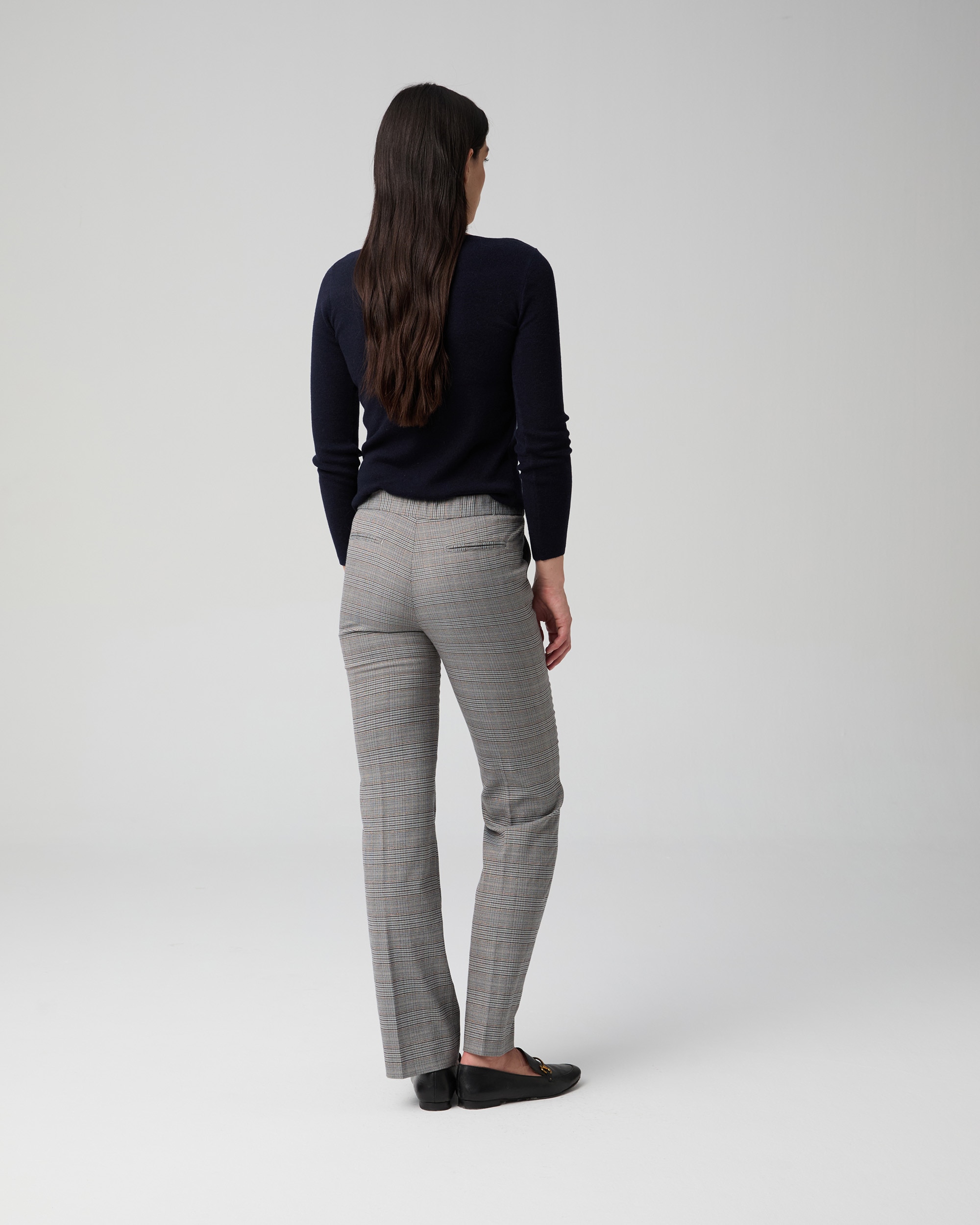 Pantalón de mujer con bolsillos laterales y cierre frontal - Lasserre - Azul Azul-2