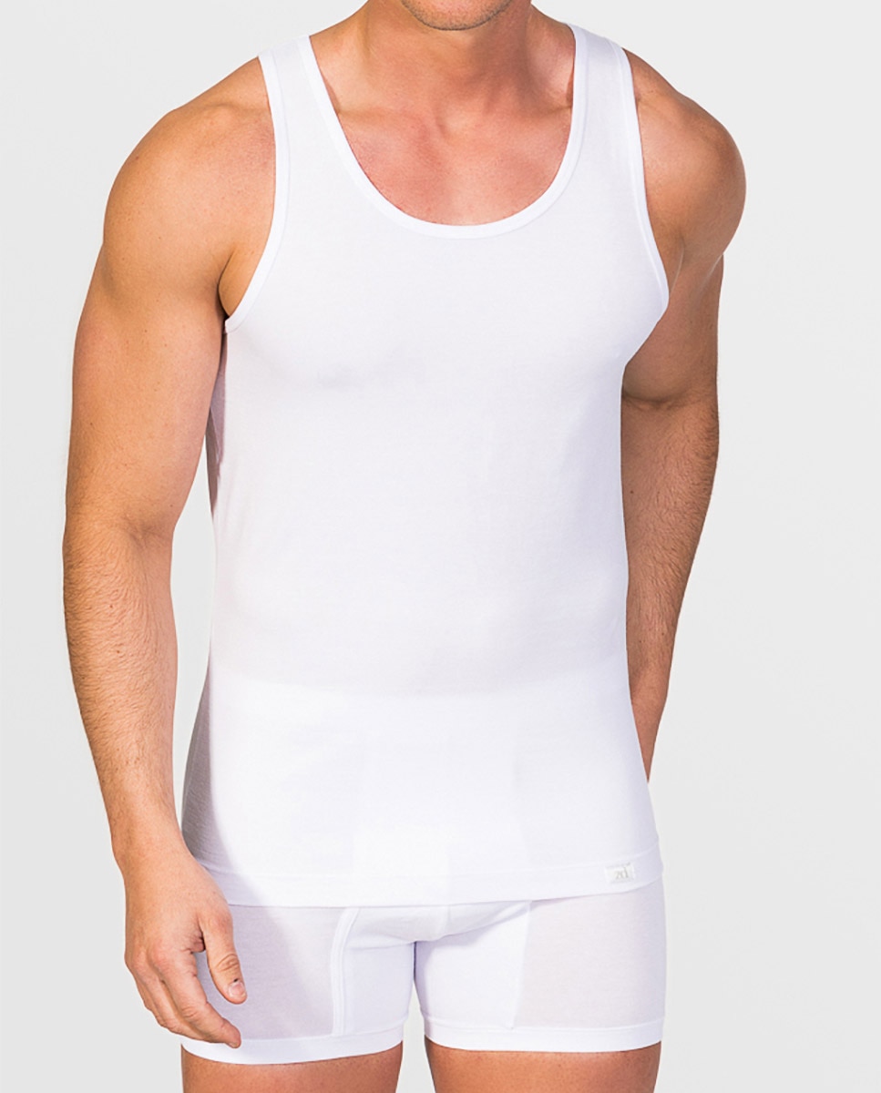 Camiseta de hombre ZD - Blanco Blanco-1