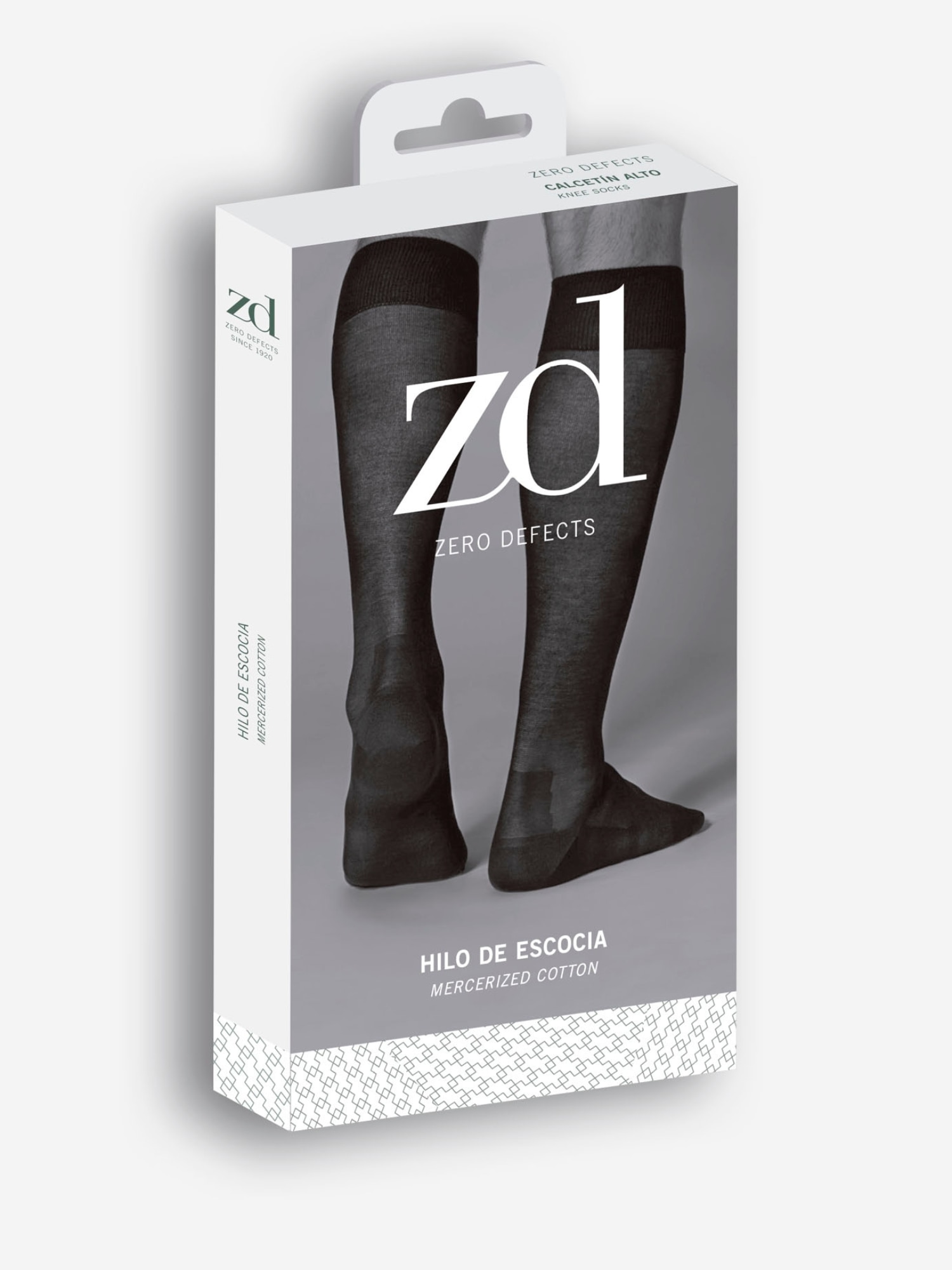 Imagen 4 de Calcetines altos de hombre ZD granates de hilo de Escocia - Gris oscuro Gris oscuro