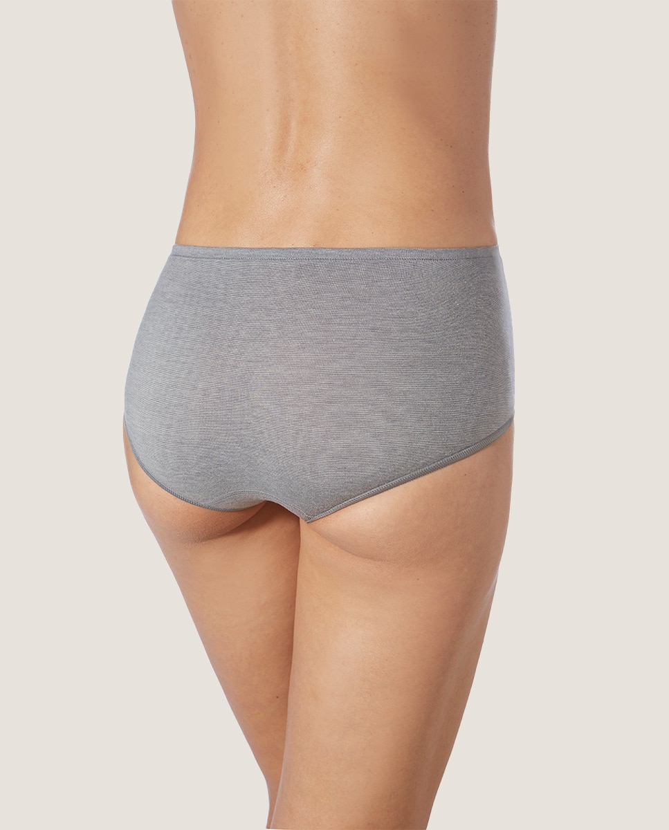 Culotte de tejido de hilo de soja ecofriendly - ZD - Gris Gris-2