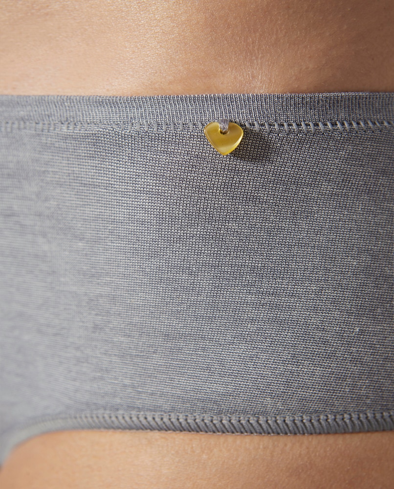Culotte de tejido de hilo de soja ecofriendly - ZD - Gris Gris-3
