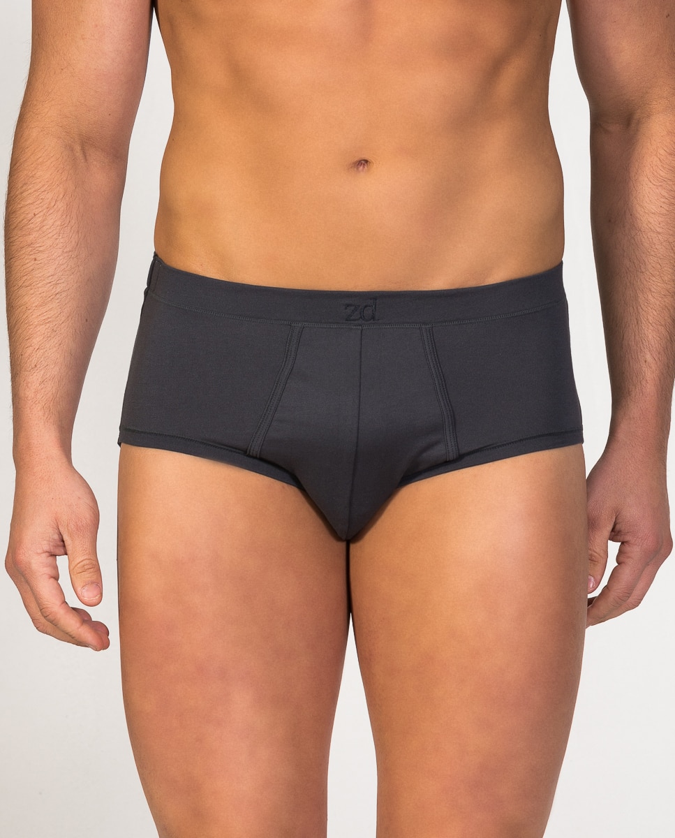 Slip con algodón orgánico de hombre - ZD - Gris Gris-1