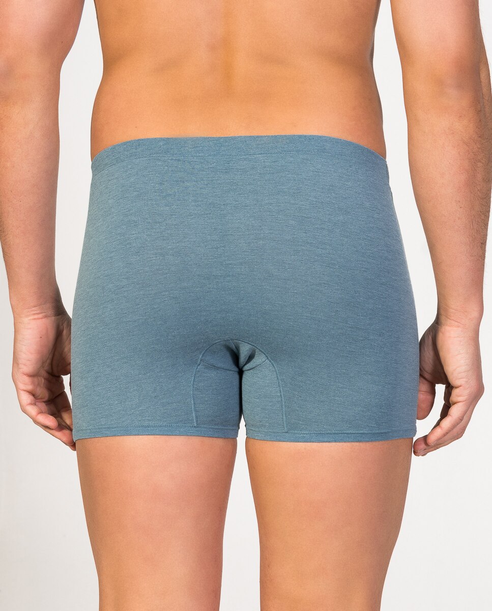 Bóxer de punto de hombre de hilo de soja con abertura - ZD - Azul índigo Azul índigo-2