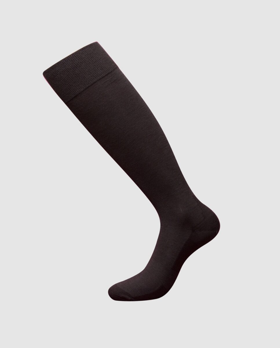 Imagen 1 de Calcetines ejecutivos altos de hombre de soja Marrón oscuro