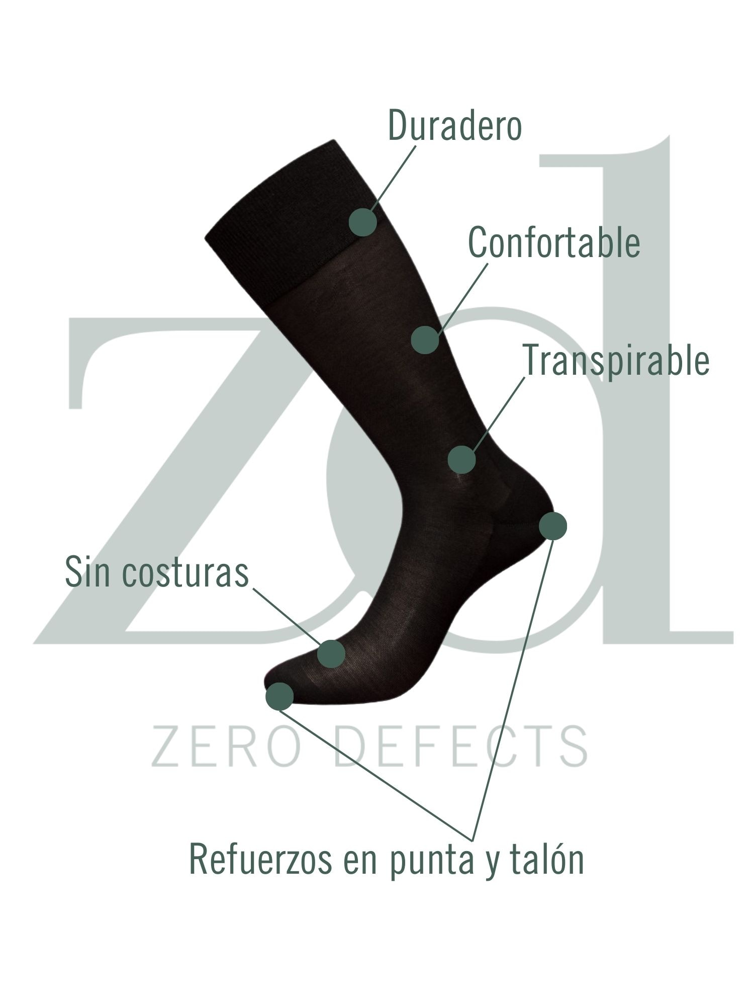 Imagen 5 de Calcetines cortos de hombre de ZD - Gris oscuro Gris oscuro